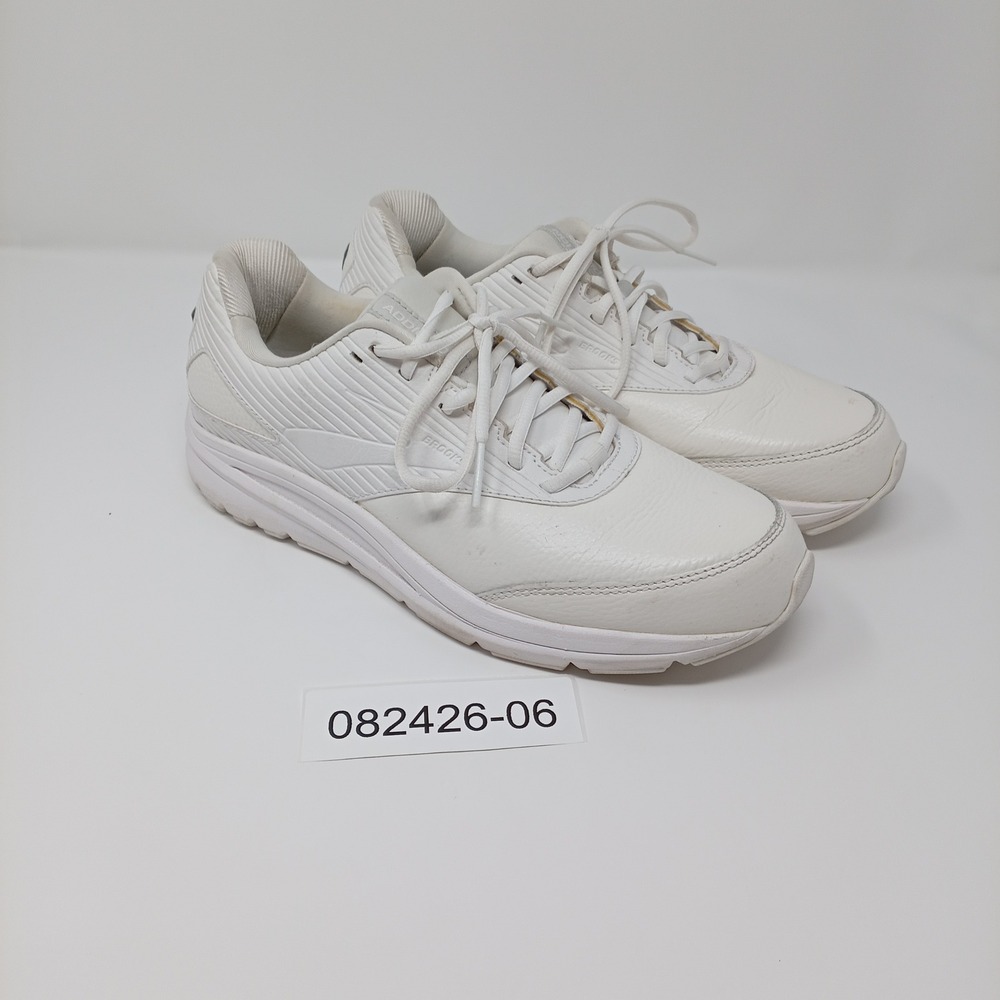 Brooks Addiction Walker 2 White Leather Shoes Women 12 Narrow 1203072A142